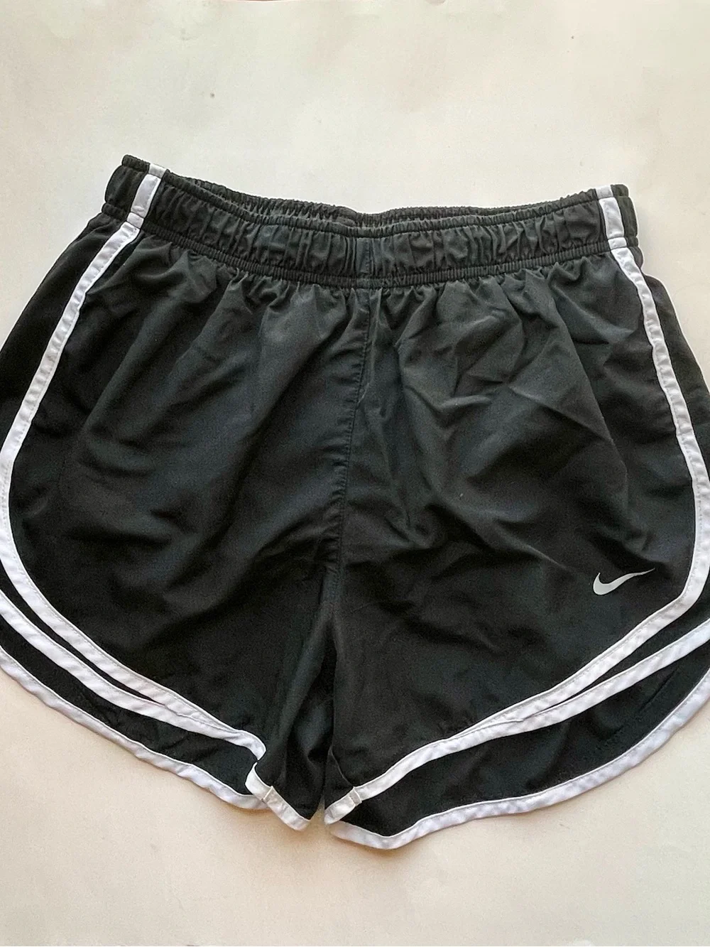 Nike Tempo Women's Dri-Fit Black Running Shorts with White Trim-S
